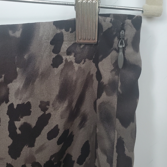 Silk Skirt Leopard Print Pencil Career Lightweight - Picture 5 of 10